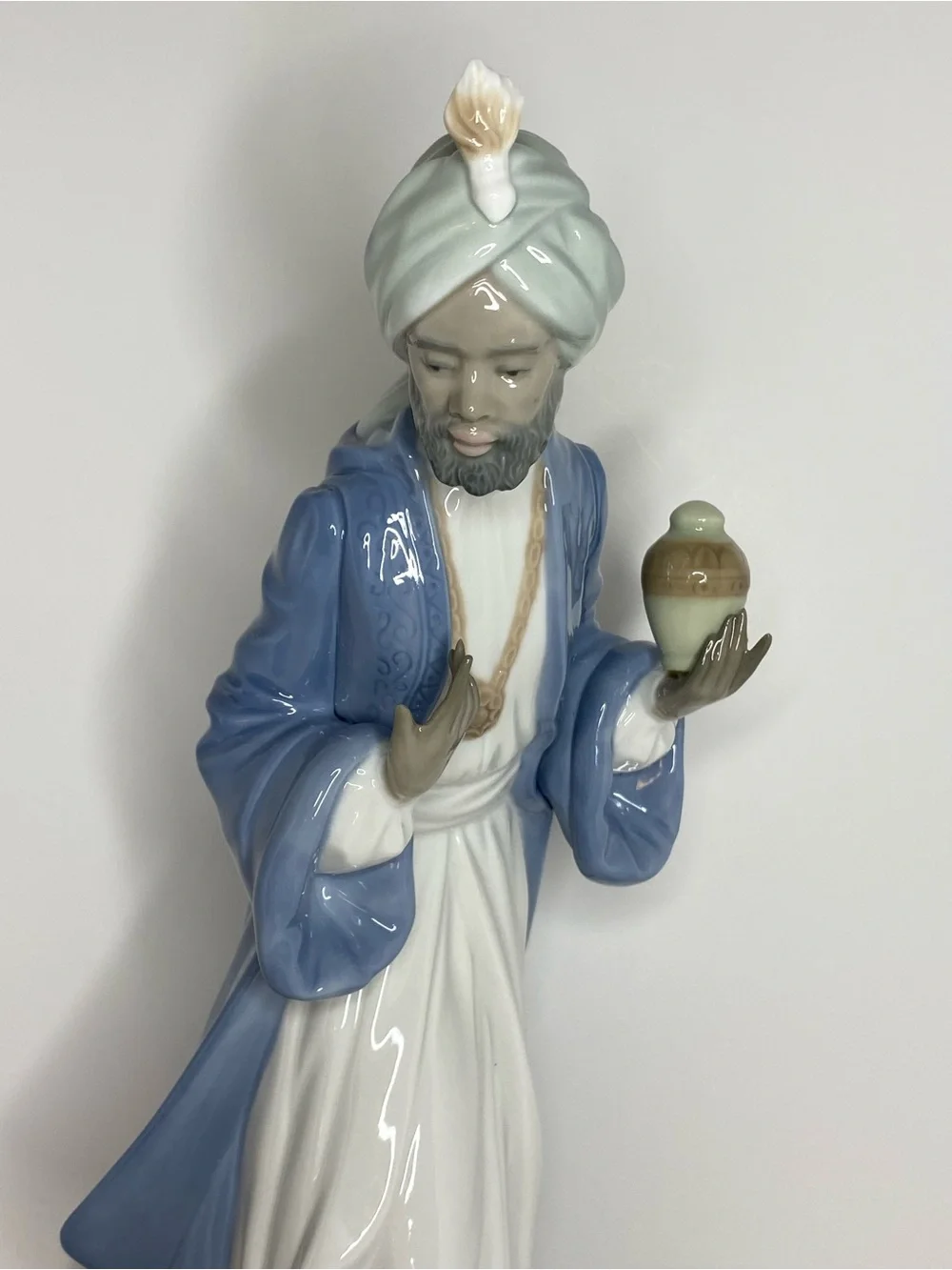 NAO by Lladro King Balthazar With Jug #00414 Wise Man Nativity Handmade In Spain